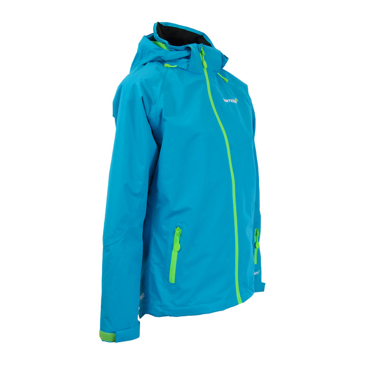 Kernoda Kleja Womens Pacific Blue Taped Seams Waterproof Jacket for Active Outdoor Activities